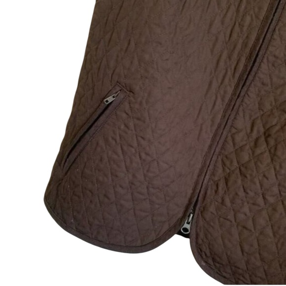 TALBOTS Quilted Vest in Chocolate Brown Size Medium — FALL STAPLE PIECE!!! - Picture 4 of 8